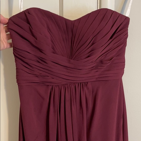 David’s Bridal Wine colored bridesmaid dress - Picture 1 of 3